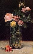 Edouard Manet Roses in a Glas Vase painting